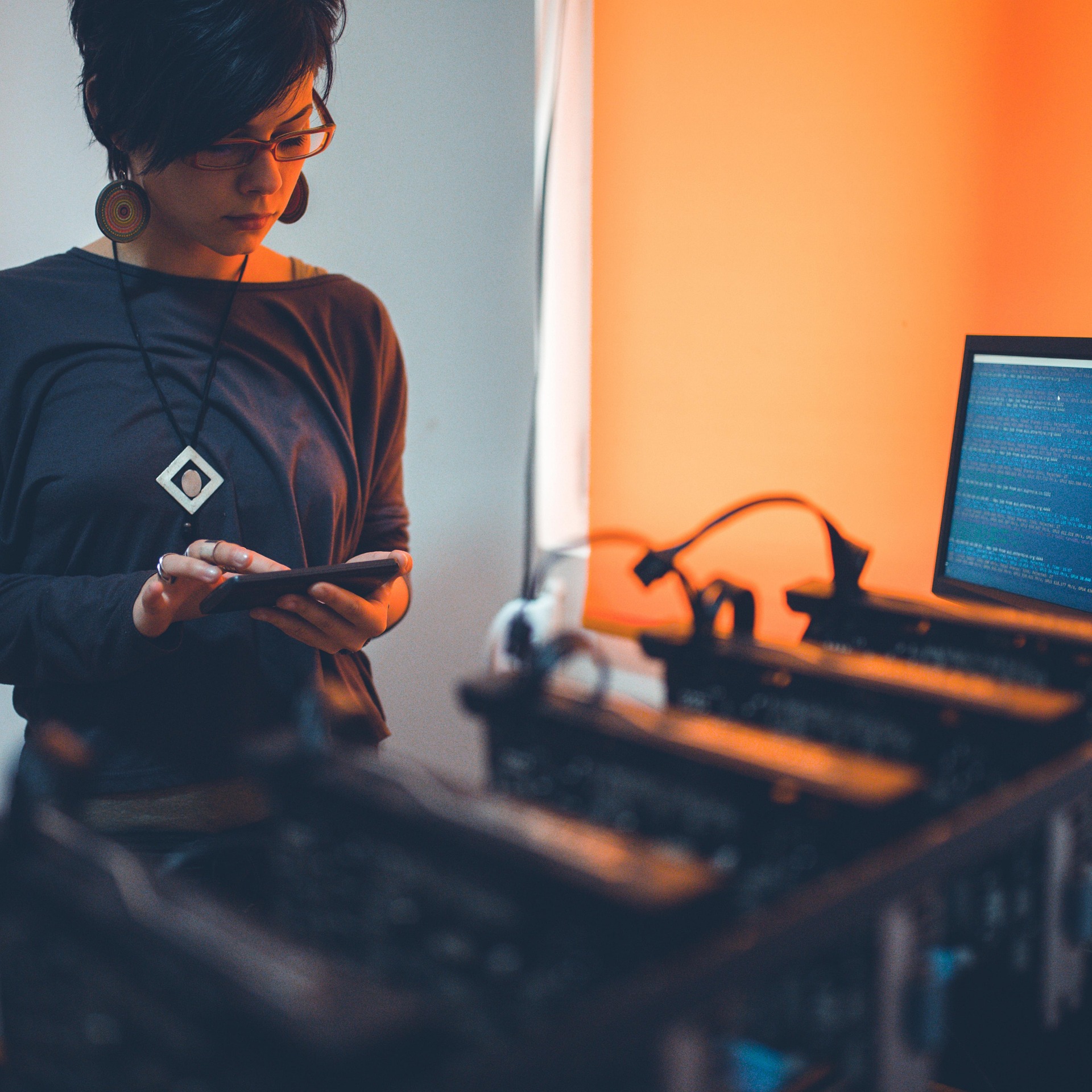 Blockchain technology abstract